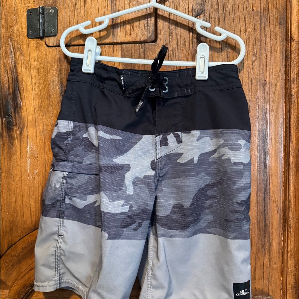 O'Neill Kids Swim Trunks - Black and Gray Camo